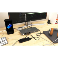 i-tec USB 3.0 / USB-C / Thunderbolt 3 Dual Display Docking Station - Verkabelt - USB 3.2 Gen 1 (3.1 Gen 1) Type-C - 3,5 mm - USB Typ-A - USB Typ-C - 10,100,1000 Mbit/s - Schwarz - Türkis