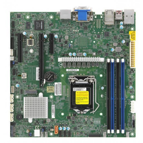 Supermicro MBD-X12SCZ-F - Intel - LGA 1200 - Intel® Celeron® - Intel® Core™ i3 - Intel Core i5 - Intel Core i7 - Intel Core i9 - Intel®... - DDR4-SDRAM - 128 GB - DIMM
