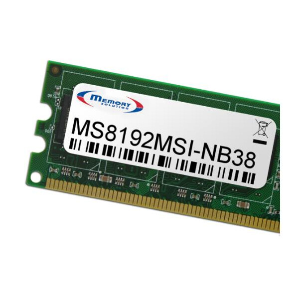 Memorysolution Memory Solution MS8192MSI-NB38 - 8 GB