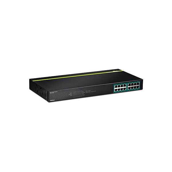 TRENDnet TPE-TG160G - Unmanaged - L2 - Gigabit Ethernet (10/100/1000) - Power over Ethernet (PoE) - Rack-Einbau - 1U