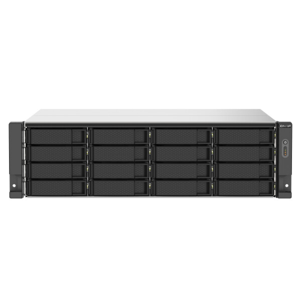 QNAP TS-1673AU-RP-16G - NAS - Rack (3U) - Ryzen Embedded - V1500B - Schwarz - Grau