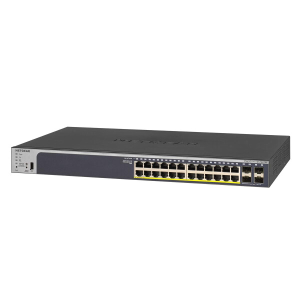 Netgear GS728TPP - Managed - L2/L3/L4 - Gigabit Ethernet (10/100/1000) - Power over Ethernet (PoE) - Rack-Einbau - 1U