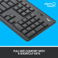 Logitech MK295 - Standard - RF Wireless - QWERTY - Schwarz - Maus enthalten