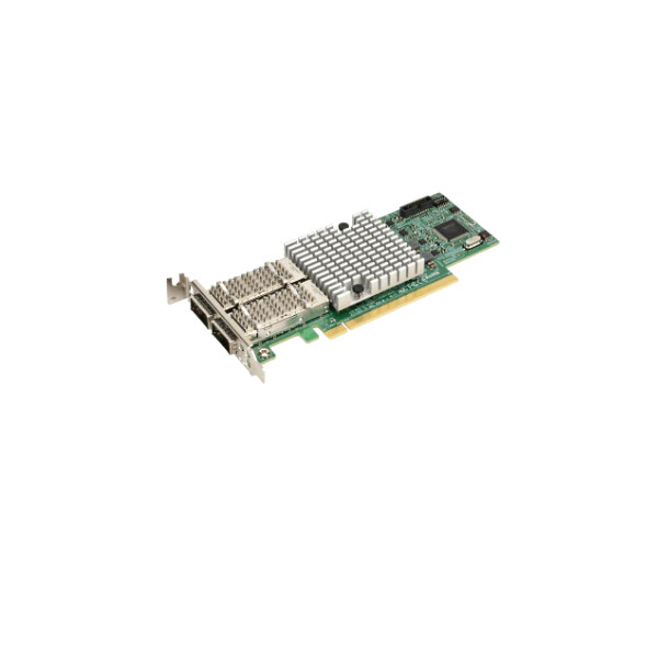 Supermicro AOC-S100G-M2C-O - PCIe - PCI 3.0 - Aluminium - Grün - Passiv - 100 Gbit/s - 0 - 55 °C