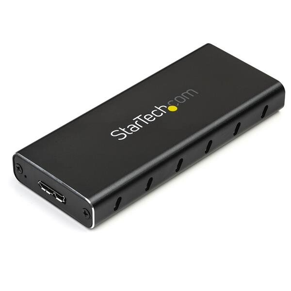 StarTech.com M.2 NGFF SATA Festplattengehäuse - USB 3.1 (10Gbit/s) mit USB-C Kabel - SSD-Gehäuse - M.2 - M.2 - 10 Gbit/s - USB Konnektivität - Schwarz - Silber