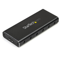 StarTech.com M.2 NGFF SATA Festplattengeh&auml;use - USB 3.1 (10Gbit/s) mit USB-C Kabel - SSD-Geh&auml;use - M.2 - M.2 - 10 Gbit/s - USB Konnektivit&auml;t - Schwarz - Silber