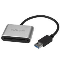 StarTech.com USB 3.0 Kartenleseger&auml;t f&uuml;r CFast 2.0 Karten - CFast,CFast 2.0 - Schwarz - Silber - 5000 Mbit/s - Aluminium - Aktivit&auml;t - Leistung - CE - FCC - RoHS - REACH