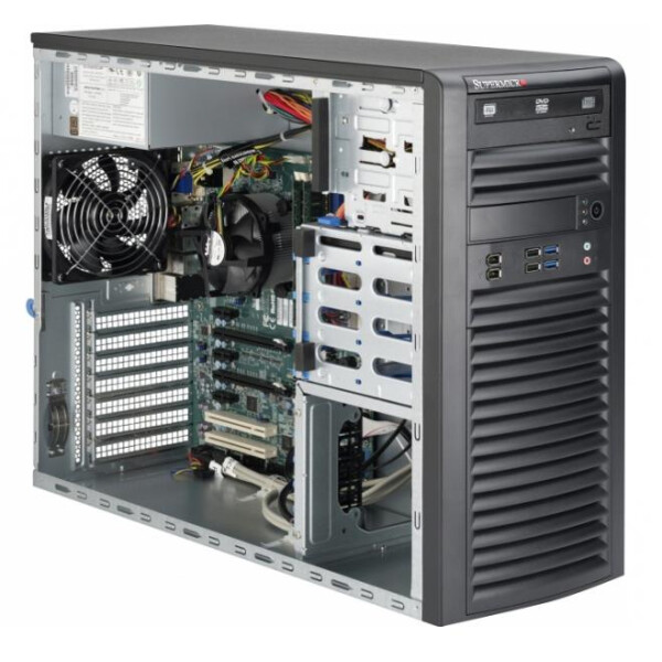 Supermicro SYS-5038A-IL - Midi-Tower - LGA 1150 (Socket H3) - Serial ATA III - Eingebauter Ethernet-Anschluss - 500 W