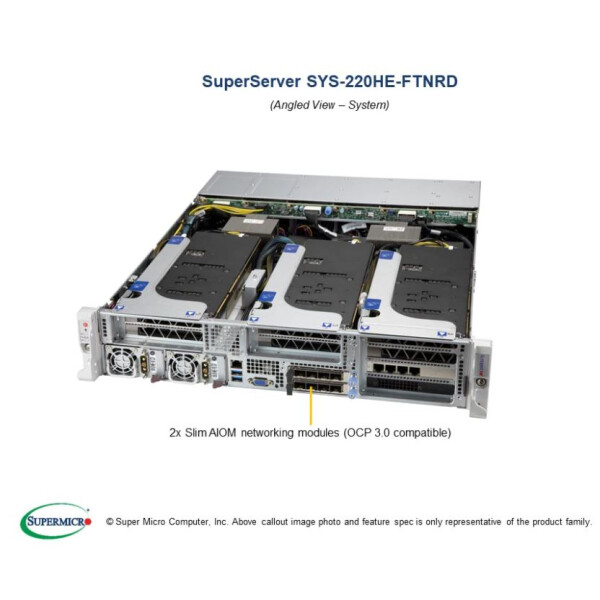 Supermicro SuperServer 220HE-FTNRD Complete System only - Barebone - USB 3.0