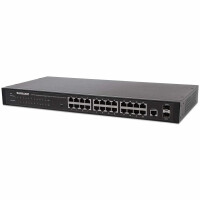 Intellinet 24-Port Web-Managed Gigabit Ethernet Switch mit 2 SFP-Ports, 24 x 10/100/1000 M