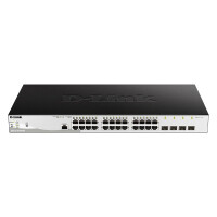 D-Link Switch 24 port PoE 10/100/1000BASE-T 4p - Switch -...