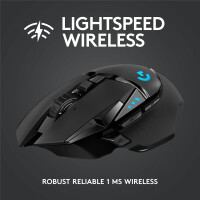 Logitech G G502 LIGHTSPEED - rechts - RF Wireless - 16000 DPI - Schwarz