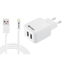 SANDBERG AC Charger EU Lightning 2.4A - Indoor - AC - 5 V...