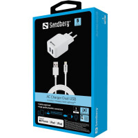 SANDBERG AC Charger EU Lightning 2.4A - Indoor - AC - 5 V - Weiß