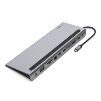 Belkin INC004BTSGY - Verkabelt - USB 3.2 Gen 1 (3.1 Gen 1) Type-C - 100 W - 3,5 mm - 1000 Mbit/s - Schwarz - Grau