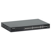 Intellinet 24-Port Gigabit Ethernet PoE+ Web-Managed Switch mit 4 - Switch - 1 Gbps