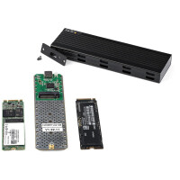 StarTech.com M.2 USB-C 10Gbps to M.2 NVMe or M.2 SATA SSD Enclosure - Portable External M.2 PCIe/SATA NGFF SSD Aluminum Case - Kabel - Digital/Daten