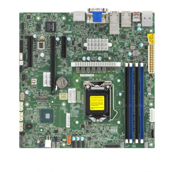 Supermicro MBD-X12SCZ-TLN4F - Intel - LGA 1200 (Socket H5) - Intel® Celeron® - Intel® Core™ i3 - Intel Core i5 - Intel Core i7 - Intel Core i9 - Intel®... - LGA 1200 (Socket H5) - DDR4-SDRAM - 128 GB