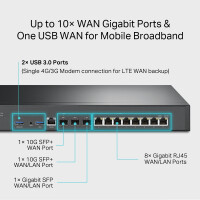 TP-Link - ER8411 - Router  1x10G 9xGb WAN/LAN