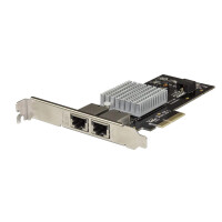 StarTech.com 2 Port PCIe 10GBase-T / NBASE-T Ethernet Netzwerkkarte - mit Intel X550 Chip - Eingebaut - Verkabelt - PCI Express - Ethernet - 10000 Mbit/s - Schwarz