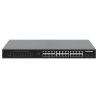 Intellinet 24-Port Gigabit Ethernet PoE+ Switch mit 2 SFP-Ports IEEE 802.3at/af - Switch - 1 Gbps
