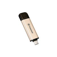 Transcend JetFlash 930C - 256 GB - USB Type-A / USB Type-C - 3.2 Gen 1 (3.1 Gen 1) - 420 MB/s - Kappe - Gold