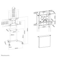 Neomounts NS-M1250WHITE Mobile Flat Screen Floor Stand 7...