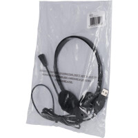 SANDBERG USB Headset Bulk - Kabelgebunden - Anrufe/Musik - 20 - 20000 Hz - 68 g - Kopfhörer - Schwarz
