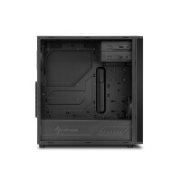 Sharkoon M25-V - Midi Tower - PC - Schwarz - ATX - micro ATX - Mini-ITX - Metall - 16,7 cm