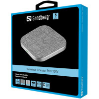 SANDBERG Wireless Charger Pad 15W - Indoor - USB - Kabelloses Aufladen - Grau