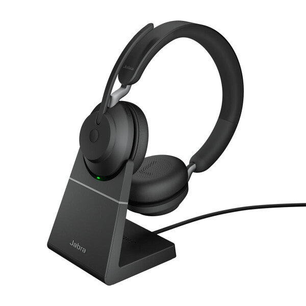 Jabra Evolve2 65 - UC Stereo - Kopfhörer - Kopfband - Büro/Callcenter - Schwarz - Binaural - Bluetooth-Pairing - Multi-key - Abspielen/Pause - Track < - Ortung > - Lautstärke + - Lautsärke -