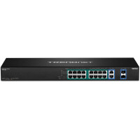 TRENDnet TPE-TG182F v1.0R - Unmanaged - Gigabit Ethernet (10/100/1000) - Vollduplex - Power over Ethernet (PoE) - Rack-Einbau - 1U