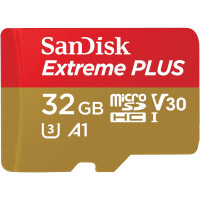 SanDisk Extreme Plus - 32 GB - MicroSDHC - UHS-I - 100 MB/s - 90 MB/s - Schockresistent - Temperaturbest&auml;ndig - Wasserdicht