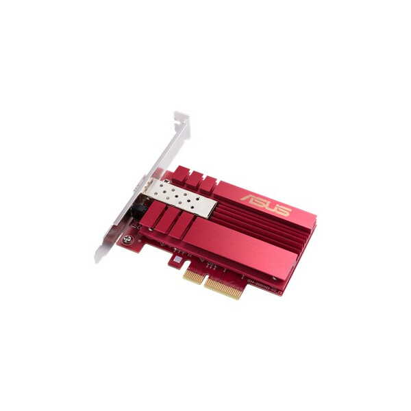ASUS XG-C100F - Eingebaut - Verkabelt - PCI Express - Faser - 10000 Mbit/s - Rot