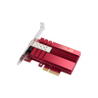 ASUS XG-C100F - Eingebaut - Verkabelt - PCI Express - Faser - 10000 Mbit/s - Rot