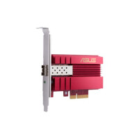 ASUS XG-C100F - Eingebaut - Verkabelt - PCI Express - Faser - 10000 Mbit/s - Rot