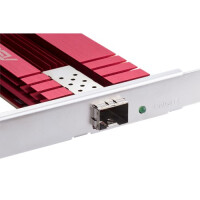 ASUS XG-C100F - Eingebaut - Verkabelt - PCI Express - Faser - 10000 Mbit/s - Rot