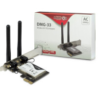 Inter-Tech DMG-33 - Eingebaut - Kabellos - PCI Express - WLAN - Wi-Fi 5 (802.11ac) - 1300 Mbit/s