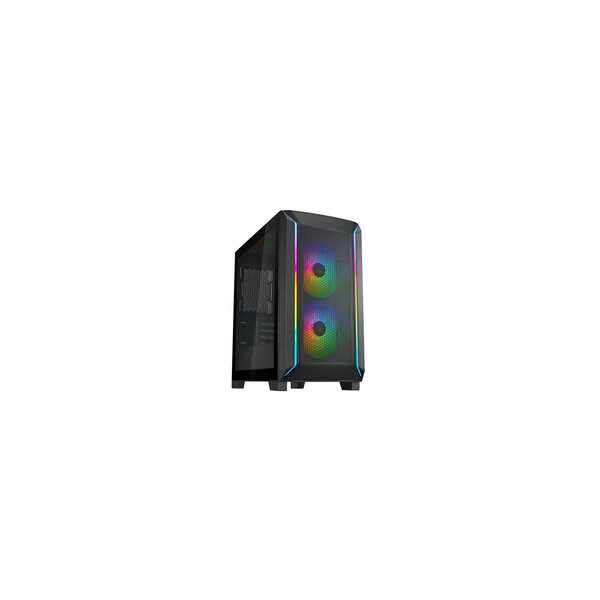 SilverStone FARA 312 Micro-ATX Gehäuse Tempered Glass - schwarz - Midi/Minitower - ATX