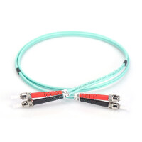DIGITUS DK-2511-02/3 - LWL Patchkabel, Duplex, ST zu ST MM OM3 50/125 µ, 2 m
