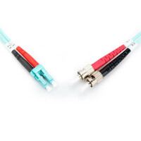 DIGITUS DK-2531-10/3 - LWL Patchkabel, Duplex, LC zu ST MM OM3 50/125 µ, 10 m