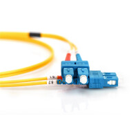 DIGITUS DK-2922-02 - LWL Patchkabel, Duplex, SC zu SC SM OS2 09/125 µ, 2 m