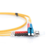 DIGITUS DK-2931-01 - LWL Patchkabel, Duplex, LC zu ST SM OS2 09/125 µ, 1 m