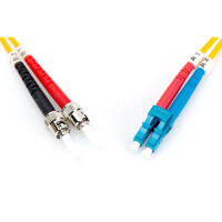 DIGITUS DK-2931-03 - LWL Patchkabel, Duplex, LC zu ST SM OS2 09/125 µ, 3 m