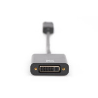 DIGITUS AK-340401-001-S - DisplayPort Adapterkabel, DP - DVI (24+5) St/Bu, 0.15m, m/Verriegelung, DP 1.1 komp., CE, sw