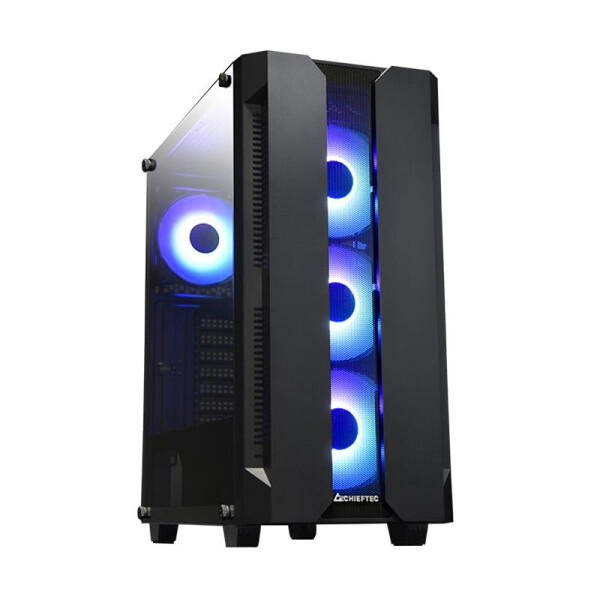 Chieftec GS-01B-OP - Tower - PC - SPCC - Gehärtetes Glas - Schwarz - ATX,Micro ATX,Mini-ITX - Rot/Grün/Blau