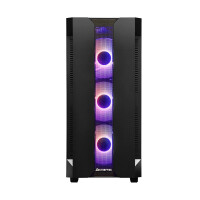 Chieftec GS-01B-OP - Tower - PC - SPCC - Gehärtetes Glas - Schwarz - ATX,Micro ATX,Mini-ITX - Rot/Grün/Blau