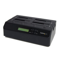 StarTech.com 4 Bay Festplatten Kopierstation USB 3.0 / eSATA auf SATA - HDD 1:3 Duplikator - 2.5,3.5 Zoll - SATA - Serial ATA II - 78 W - 110-240 V - 12 V - 6,5 A