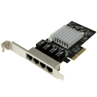 StarTech.com 4 Port PCI Express Gigabit Ethernet Netzwerkkarte - Intel I350 NIC - Netzwerkadapter