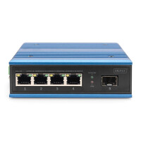 DIGITUS - DN-651131 - Indust. PoE Swtich 4xFE 1xSFP